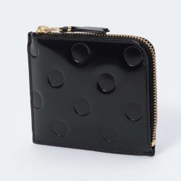 コムデギャルソン COMME DES GARCONS SA3100NE 小銭入れ メンズ レディース 財布 POLKA DOTS EMBOSSED ミニ財布 コインケース ドット 小銭入れ レザー L字ファスナー コンパクト プレゼント お祝い 記念 通勤 通学 ギフト 誕生日 ウォレット ブラック