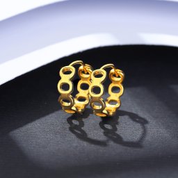 ピアス 両耳用 レディース 石なし シルバー925 イエローゴールド ce21040616