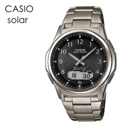 電波ソーラー 国内正規品 CASIO カシオ 腕時計 手表 メンズ 父の日 WAVE CEPTOR チタン アナデジ シンプル 防水 安心 成人 卒業 入学