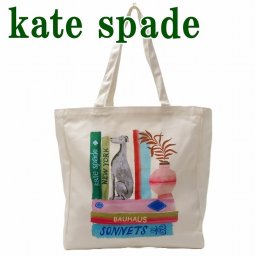 ケイトスペード kate spade バッグ トートバッグ ショッピングバッグ エコバッグ キャンバス 肩掛け ブックシェルフ ピンク KS-224439 【ネコポス】 ブランド 人気