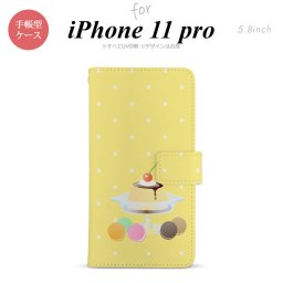 iPhone11Pro iPhone11 Pro 手帳型スマホケース カバー スイーツ プリンマカロン  nk-004s-i11p-dr664