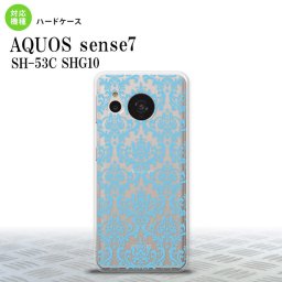 sense7 sense7 スマホケース 背面ケース ハードケース ダマスク B クリア 水色 2022年 11月発売 nk-sens7-1027