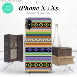 【iPhoneX】【スマホケース/スマホカバー】【アイフォンX】iPhoneX スマホケース カバー アイフォンX エスニックボーダー 青 nk-ipx-1562【メール便送料無料】
