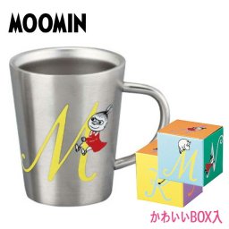 ムーミン イニシャル 【M】 ステンレス二重マグ 〈MM8804-856-M〉 食器 イニシャルマグカップ 陶器 北欧 可愛い キャラクター 保温 保冷