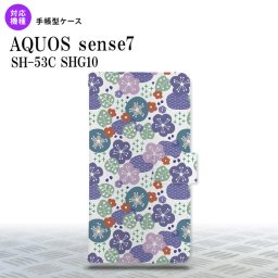 sense7 sense7 手帳型スマホケース カバー 花柄 春 紫 2022年 11月発売 nk-004s-sens7-dr1706