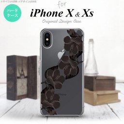 【iPhoneX】【スマホケース/スマホカバー】【アイフォンX】iPhoneX スマホケース カバー アイフォンX ハイビスカス 黒 nk-ipx-081【メール便送料無料】