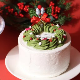 《2025クリスマス限定》クリスマスツリーのレインボーケーキ《小麦、乳、卵不使用》アレルギー対応ケーキ