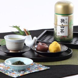 伝統の火入れによる濃いお茶 狭山茶缶入り１００ｇ×３本セット