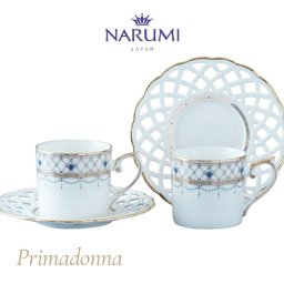 メッシュコーヒーカップ＆ソーサーセット 160cc 2人用 プリマドンナ 〈52476-20894〉 ナルミ 鳴海製陶 Narumi 碗皿 ペア 少しずつ揃えたい食器