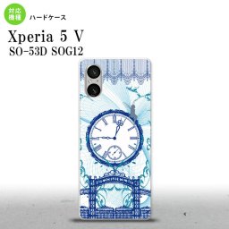 Xperia 5V Xperia 5V スマホケース 背面ケース ハードケース 時計 妖精 青 2023年 10月発売 nk-xp55-1257