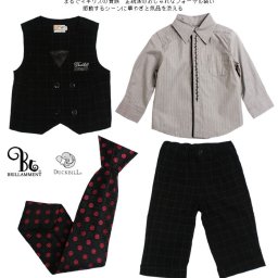 英国小紳士 フォーマルベスト＆パンツ＆シャツ＆ネクタイのセット No.400 ブラック 子供服 男の子 キッズ 1歳 2歳 3歳 4歳 子ども服 上品 おしゃれ 誕生日 七五三 結婚式 入園祝い 発表会 入学祝い 礼装 礼服 ブランド子供服 アドゥラブル