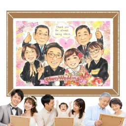 結婚式のお祝いに、思い出を鮮やかに残す似顔絵。 結婚祝い プレゼント 似顔絵 ギフト 贈り物 手描き 名入れ 結婚式 披露宴 感謝 サンクスボード お祝い 大人数 職場 新郎新婦 友達 同僚 名入れ 修正無料 下書き確認 似てる かわいい そっくり 宝物 宝物 婚礼 サンクスボード 新郎新婦ギフト 入籍 メモリアル お祝い返し クリスマス オーダーメイド 喜寿祝い 百寿祝い キレイ