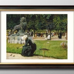 チャールズ コートニー カラン ルクセンブルグ庭園にて A3 サイズ ポスター アート おしゃれ 絵画 インテリア 北欧 イラスト マット紙 艶消し アートパネル 額 フレーム デザイン 壁掛け ギフト 新築祝い ディスプレイ 引越し祝い　新生活　空間デザイン 