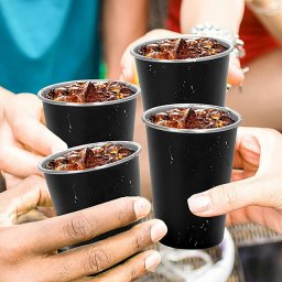 ステンレス タンブラー キャンプ TDGOM 4パック 350ml 12oz/17oz スチール カップ 飛散防止 パイント 飲酒 マイカップ メタル