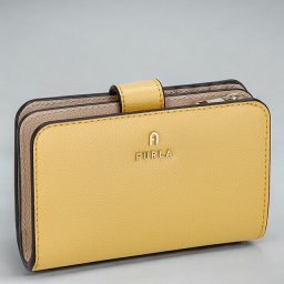 フルラ 二つ折り財布 レディース ブランド FURLA レザー WP00314-ARE000 イエロー/ベージュ