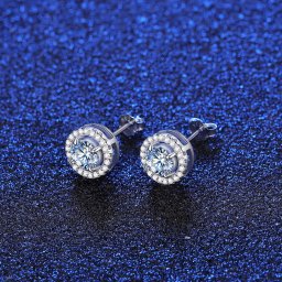 ピアス 両耳用 レディース モアサナイト ホワイト シルバー925 シルバー 0.5ct mse22052414