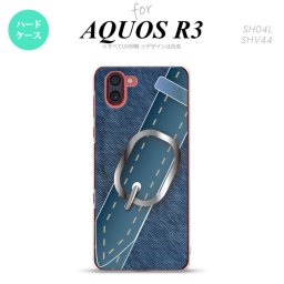 SH-04L SHV44 R3 AQUOS R3 スマホケース カバー ベルト 青 nk-r3-328