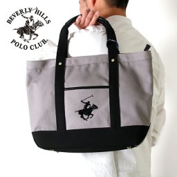 ビバリーヒルズポロクラブ トートバッグ メンズ レディース ブランド キャンバストートバッグL Cotton 243711 GR BK BK バッグ プレゼント 実用的