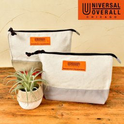 ポーチ 小物入れ メンズ ブランド 大きめ 大容量 UNIVERSAL OVERALL ユニバーサルオーバーオール 帆布 キャンバス生地 マチ付き ワークウェア 丈夫 レディース カジュアル アメカジ プレゼント ギフト 無地 ロゴ ワンポイント 学生 化粧ポーチ コスメ ガジェットケース 防災