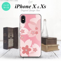 【iPhoneX】【スマホケース/スマホカバー】【アイフォンX】iPhoneX スマホケース カバー アイフォンX 花柄・サクラ ライトピンク nk-ipx-062【メール便送料無料】