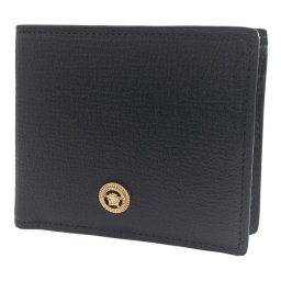 ヴェルサーチェ Versace 二つ折り財布 折りたたみ財布 小銭入れ付き DPU6737 1A10544 1B00V bwve00006m メドゥーサ ビギー MEDUSA BIGGIE BI-FOLD WALLET メンズ ブラック