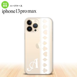 iPhone13ProMax iPhone13 Pro Max ケース ハードケース トランプ 帯 白 クリア +アルファベット iPhone13 プロ マックス 6.7インチ おしゃれ かわいい メンズ レディース キッズ デザインたくさん nk-i13pm-529i