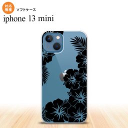 iPhone13mini iPhone13 mini ケース ソフトケース ハイビスカス F クリア 黒 iPhone ミニ 5.4インチ  おしゃれ かわいい メンズ レディース キッズ デザインたくさん nk-i13m-tp1060