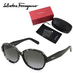 Salvatore Ferragamo サルヴァトーレ フェラガモ サングラス レディース 国内正規品 ブラック バナナ SF885SA-006<br>