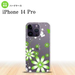 iPhone14 Pro iPhone14 Pro スマホケース 背面ケース ハードケース 花柄 ガーベラ 緑 2022年 9月発売 nk-i14p-803