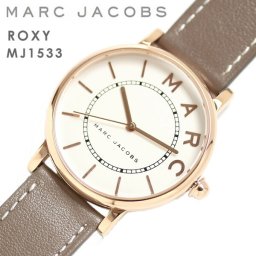 MARC JACOBS マークジェイコブス 腕時計 Roxy ロキシー グレー ピンクゴールド レザーベルト 牛革 おしゃれ MJ1533