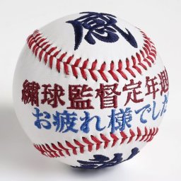 【名入れ】刺繍ボール 『感謝』 【タイプ1】 通常硬式野球ボールサイズ 引退祝い 卒業祝い 卒団祝い 名入れ オーダーメイド 贈り物 ギフト プレゼント