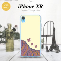 iPhoneXR iPhone XR スマホケース ソフトケース 波鳥 黄 メンズ レディース nk-ipxr-tp1733