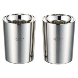 【ギフト対応無料】燕研磨ファクトリー ステンレスダブルカップ260ml 2P (ME-7354) ※送料無料(北海道・沖縄は除く)