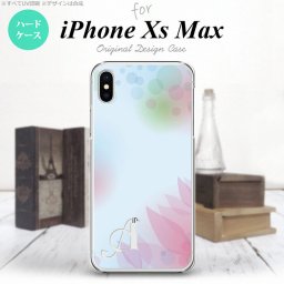 iPhoneXsMax iPhone XS Max スマホケース ハードケース ぼかし 花柄 青 +アルファベット メンズ レディース nk-ixm-1594i