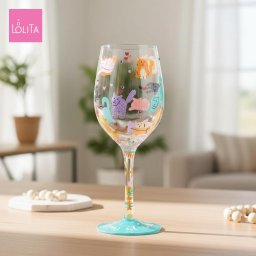 Lolita ワイングラス MEOW IT UP 23cm ニャンダフル・ライフ | かわいい おしゃれ ポップ モダン デザイン食器 アート ロリータ･ヤンシー 正規輸入品