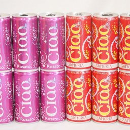 飲みきりイタリアワイン缶12本セット(チャオ サングリア やや甘口微発泡赤ワイン チャオ ロザート やや辛口微発泡ロゼワイン) 200ml×12本