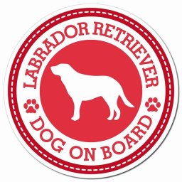 LABRADOR RETRIEVER ラブラドールレトリバー レッド 肉球 カーサイン 車 マグネットステッカー 犬 マグネット 強力 直径13cm 丸型 おしゃれ かわいい ドラレコステッカー 安全対策 危険運転 煽り運転 アニマル 動物 犬種別 屋外 防水 屋内 肉球マーク