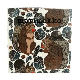 マリメッコ marimekko ペーパーナプキン 紙ナプキン ランチサイズ ihr 20枚 1048773 クッレ KURRE black brownブラウン系マルチ 北欧