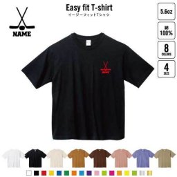 アイスホッケー2   名入れイージーフィットTシャツ ビッグシルエット ワイドTシャツ ゆったりめ ラージ 韓国風 アメカジ トレンド レイヤード だぼだぼ   ウインター　氷　ゴール B系 ストリート系