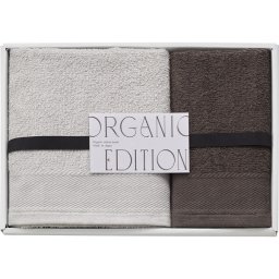 ORGANIC EDITION オーガニックエディション フェイスタオル ウォッシュタオル セット [26-7521-015] OE1015 日本製 綿100 薄手 乾きやすい 吸水 オーガニックコットン使用 内祝い ギフト 返礼品