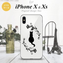 【iPhoneX】【スマホケース/スマホカバー】【アイフォンX】iPhoneX スマホケース カバー アイフォンX 猫とバラB  nk-ipx-tp1143【メール便送料無料】