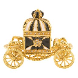 【トリンケットボックス】the gilded carriage,馬車がモチーフの小物入れ、掌サイズの小さなインテリアオブジェ、小さなジュエリーボックス、クリスタルを使用したキラキラの置物