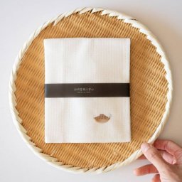 【ギフト対応無料】かや生地ふきん 刺繍 和の暮らし [土鍋] ※送料無料(ポスト投函)