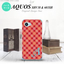【603sh】【スマホケース/スマホカバー】【アクオス Xx3 ミニ】603sh スマホケース AQUOS Xx3 mini ケース アクオス Xx3 ミニ イニシャル チェックA 赤 nk-603sh-431ini【メール便送料無料】