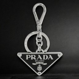 プラダ キーリング メンズ レディース ブランド PRADA 1PS057 シルバー/ブラック