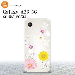 GalaxyA23 Galaxy A23 スマホケース 背面ケースソフトケース 花柄 ミックス B 白 2022年 10月発売 nk-a23-tp274