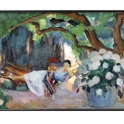 アンリ ルバスク Young woman in a Hammock A3 サイズ ポスター アート おしゃれ 絵画 インテリア 北欧 イラスト マット紙 艶消し アートパネル 額 フレーム デザイン 壁掛け ギフト 新築祝い ディスプレイ 引越し祝い　新生活　空間デザイン 