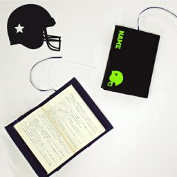 「アメフトヘルメット」名入れキャンバスブックカバー/文庫本用 A6判 部活 スポーツシルエット お名前 卒部記念 アメリカンフットボール スーパーボウル 卒団記念品 卒部 卒団 卒業 記念品 ノベルティグッズ 新学期   スポ根魂 グッズ ソフトカバー