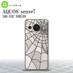 sense7 sense7 背面ケース カバー ステンドグラス風 おしゃれ 蜘蛛の巣 ホワイト ステンドグラス風 2022年 11月発売 nk-sens7-sg49