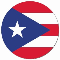プエルトリコ 国旗 Puerto Rico カーサイン 車 マグネットステッカー 給油口 マグネット 強力  直径13cm 丸型 National Flag 応援グッズ 看板 目印 店舗 レストラン 飲食店 デコ おしゃれ かわいい 屋外 屋内 防水 